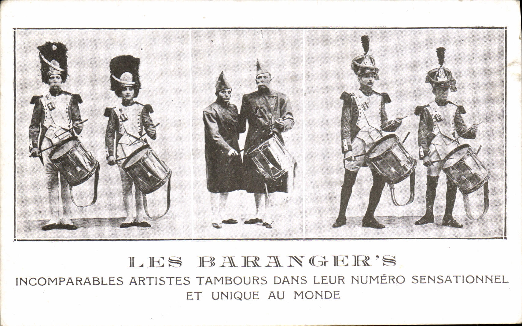 Les Baranger's — Incomparables artistes tambours dans leur numéro sensationnel et unique au monde