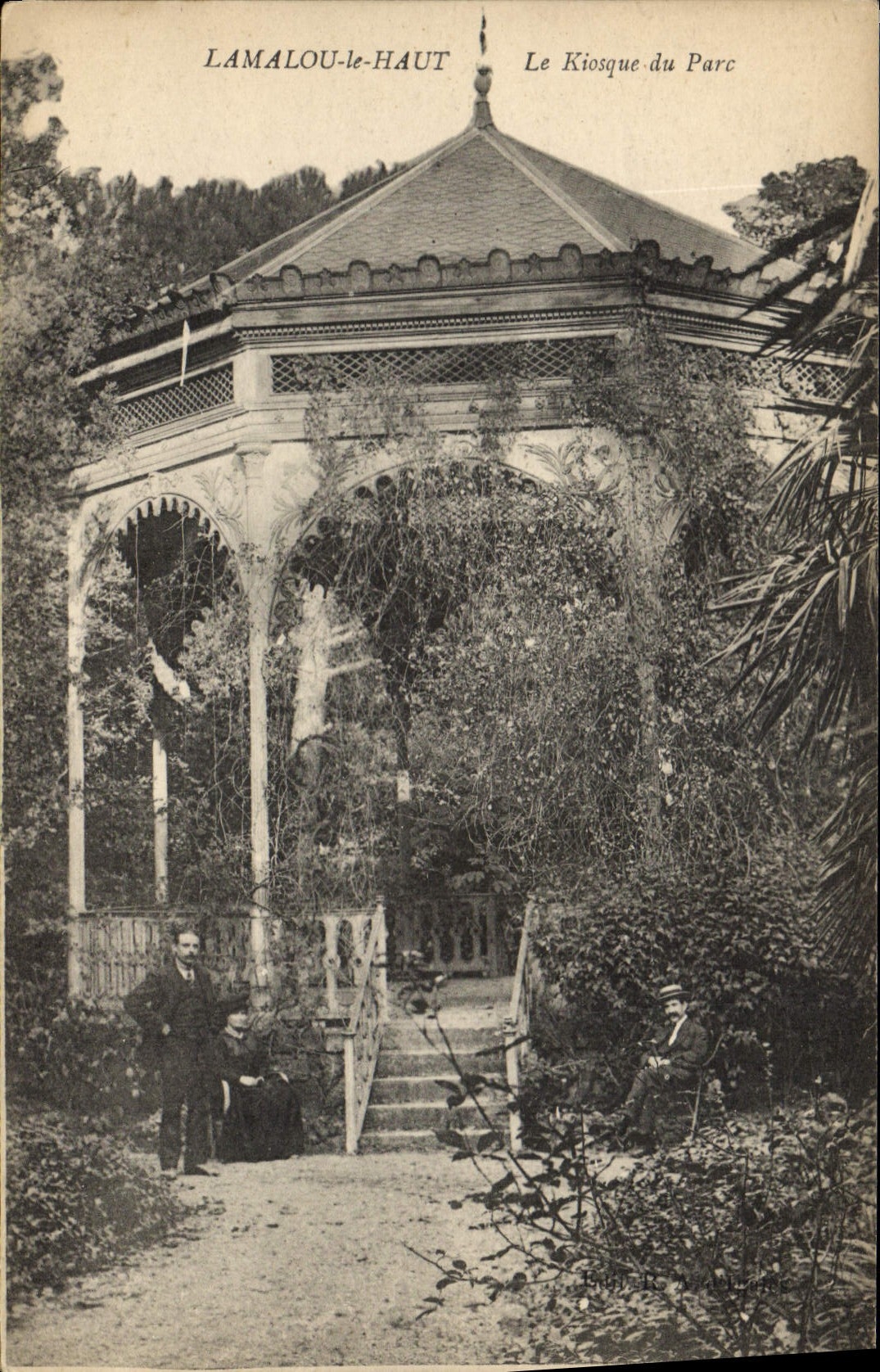 CPA Kiosque du parc Lamalou le Haut