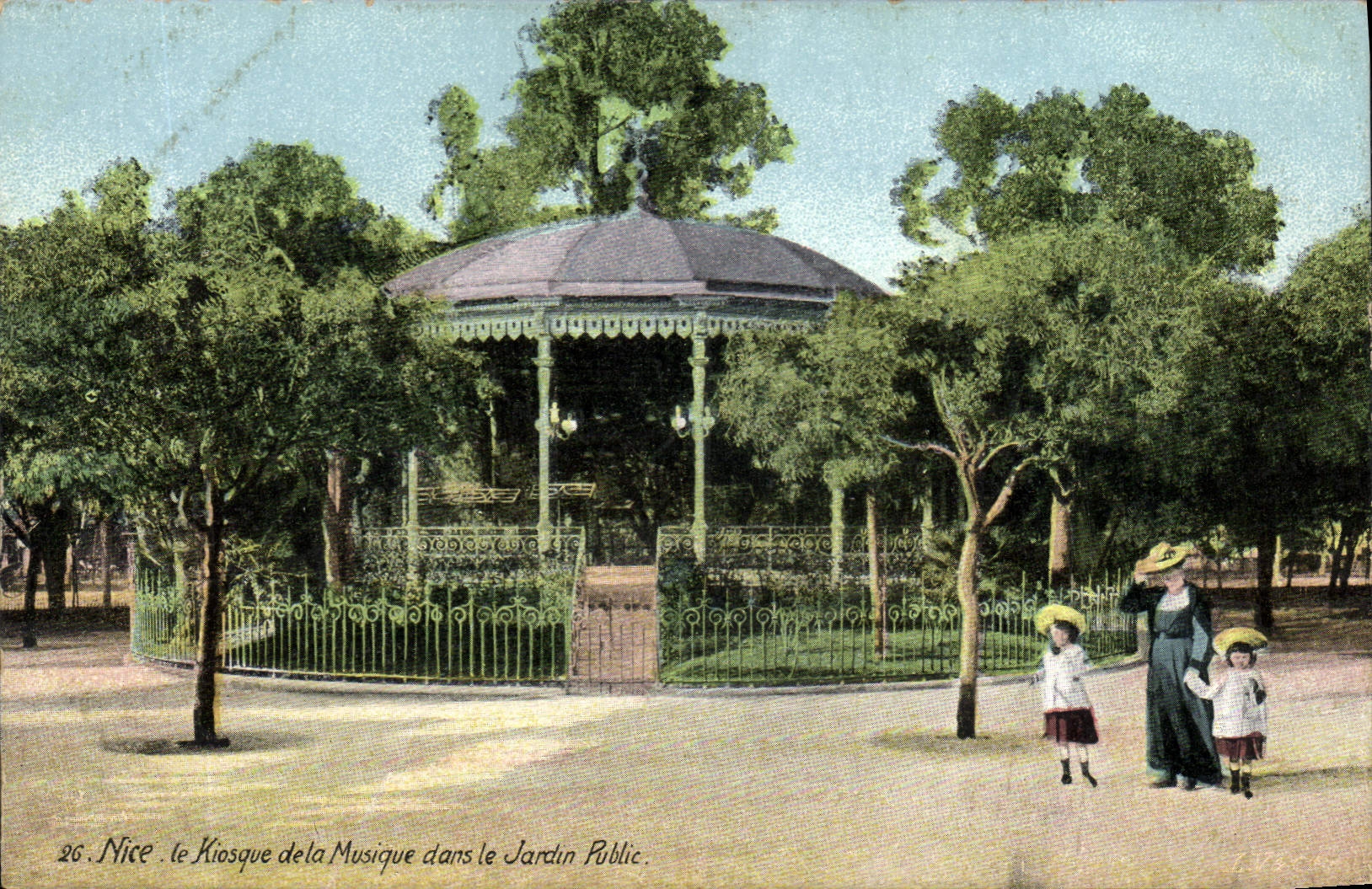 CPA Kiosque de la musique dans le jardin public Nice 