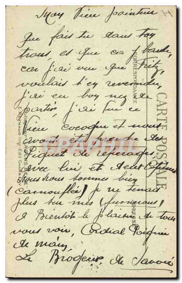 CPA Kiosque Chambery Le jardin public — Rückseite