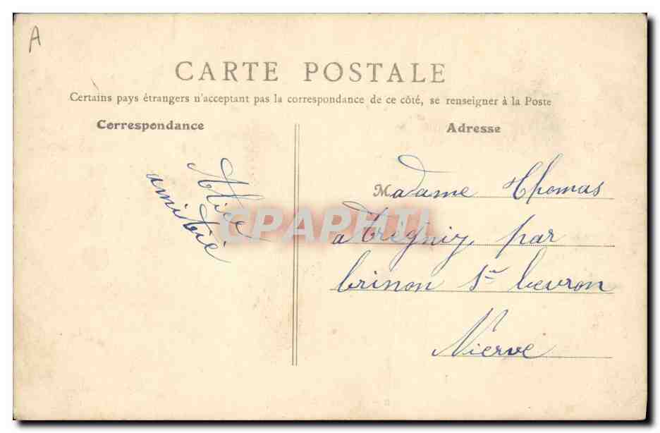 Nevers - Le Parc - Kiosque de la Musique — B.F., Paris, n°12 — Verso