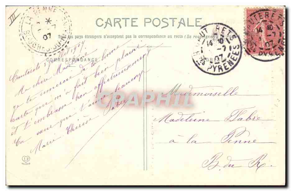 Chien des Pyrénées — Viscos — Les Hautes-Pyrénées — Éditeur La Romaine, n° 463 — Achterkant