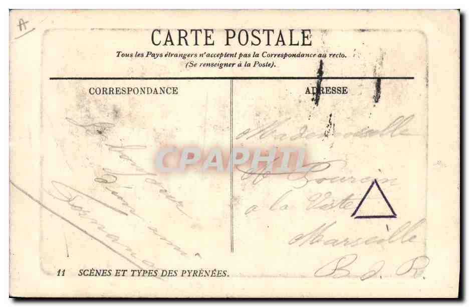 CPA Chien des Pyrenees  — Verso