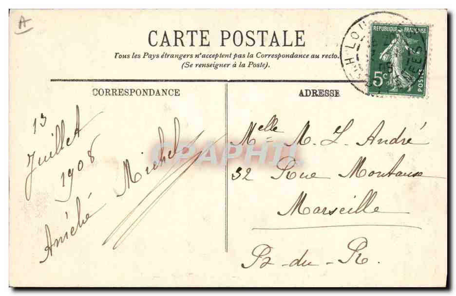 Chien des Pyrénées — SCÈNES ET TYPES DES PYRÉNÉES — LL. — n°11 — Verso