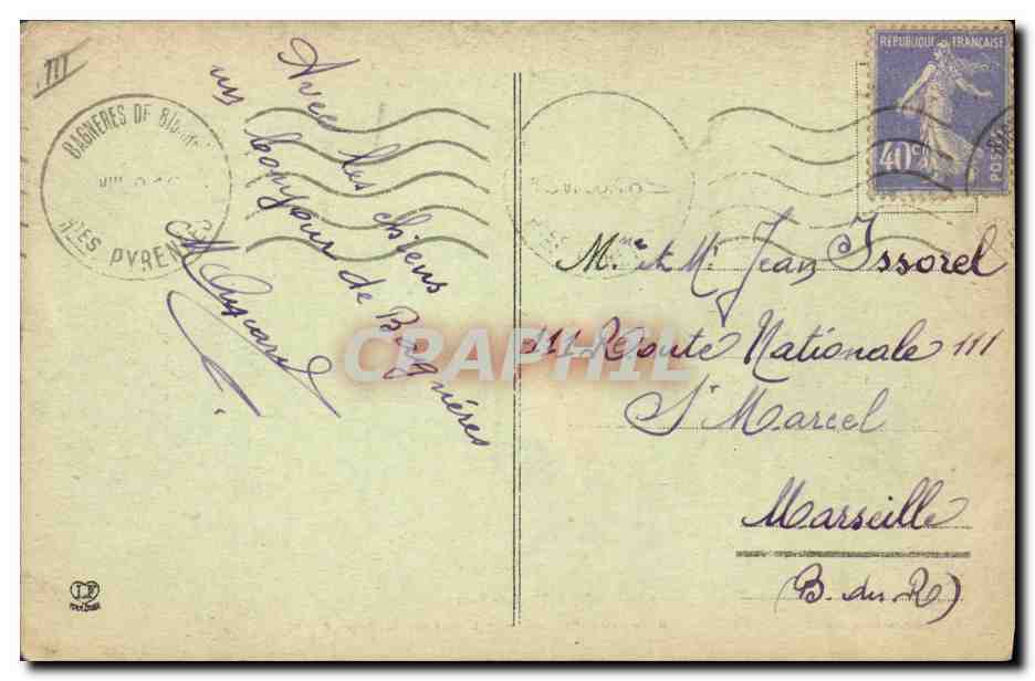 Chiens des Pyrénées — Une portée de 8 jours — Phototypie Labouche frères, Toulouse, n° 1023 — Reverso