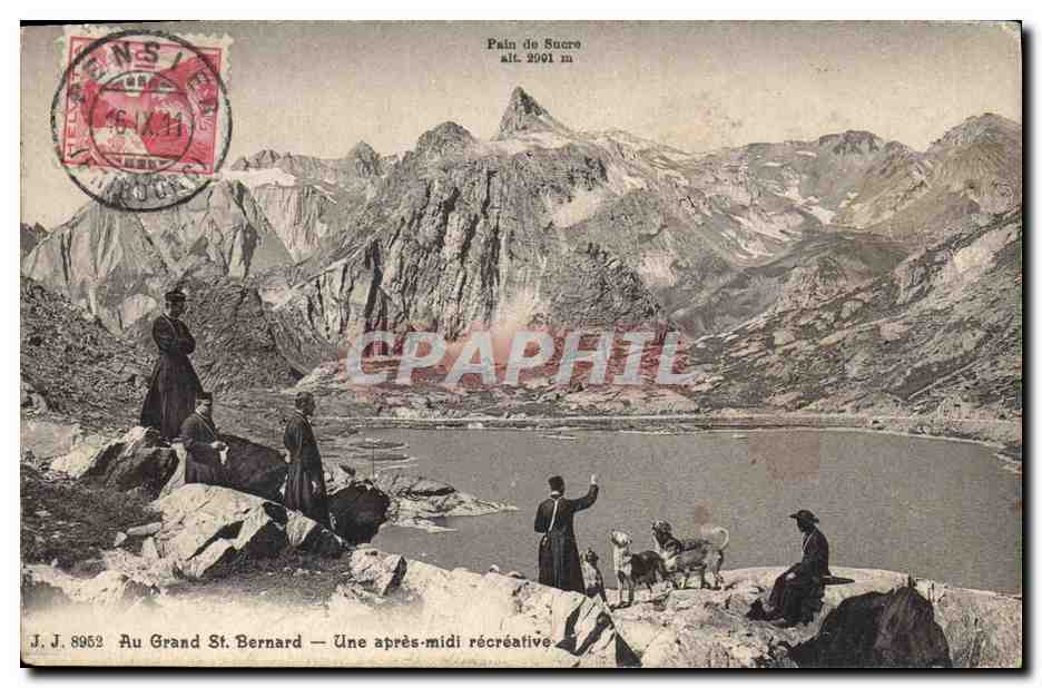 Pain de Sucre — alt. 2001 m — J. J. 8952 — Au Grand St. Bernard — Une après-midi récréative