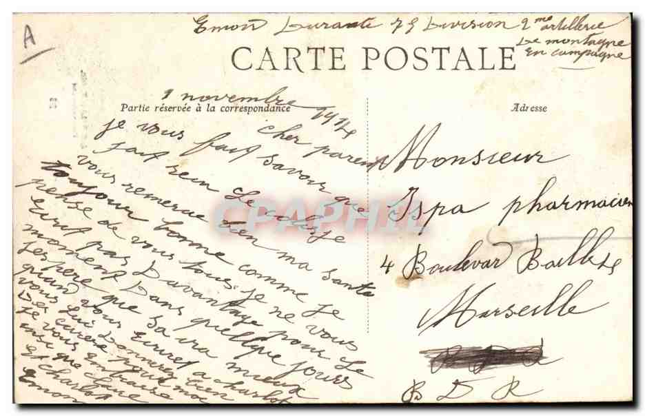 Le Général Pau — montagne — J.-B. Talabot, Paris-Bordeaux, n°26 — Verso