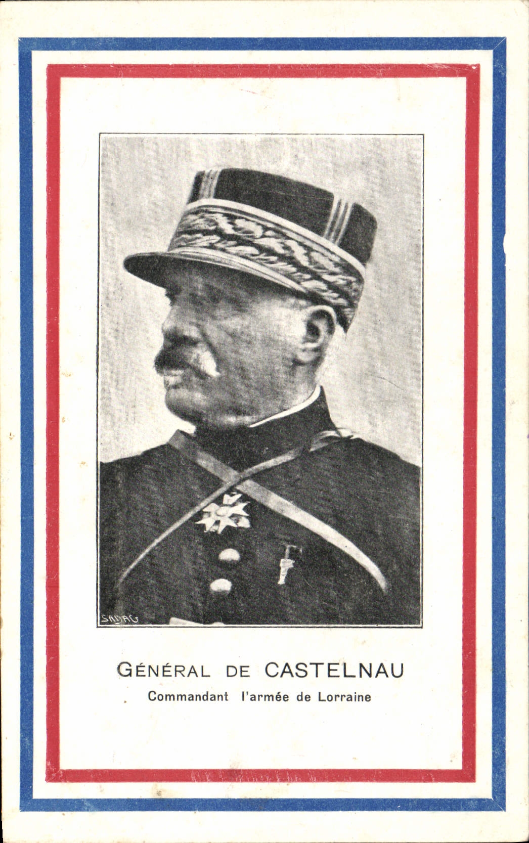 CPA Militaria General de Castelnau Commandant l'armee de Lorraine