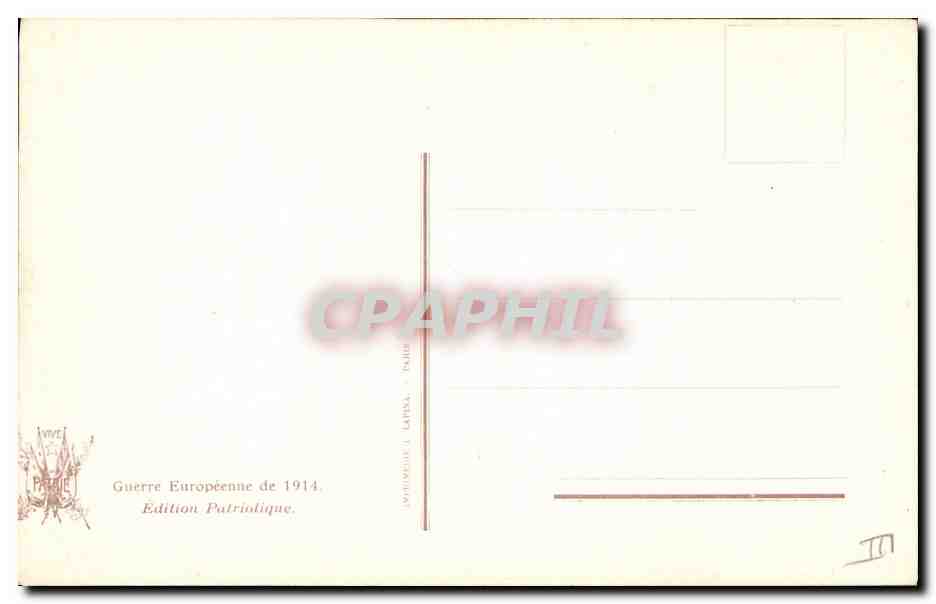 CPA Militaria Le General Pau  — Verso