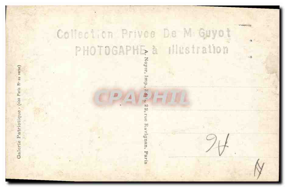 CPA Militaria Officiers de la mission francaise qui accompagnait le roi George — Verso