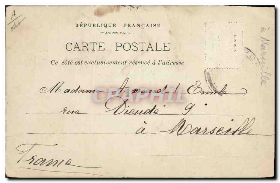 CPA Bateau Paquebot Laos Salon de musique Messageries Maritimes  — Verso