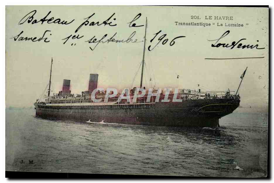 Le Havre — Transatlántico "La Lorraine" — J. M. n°201