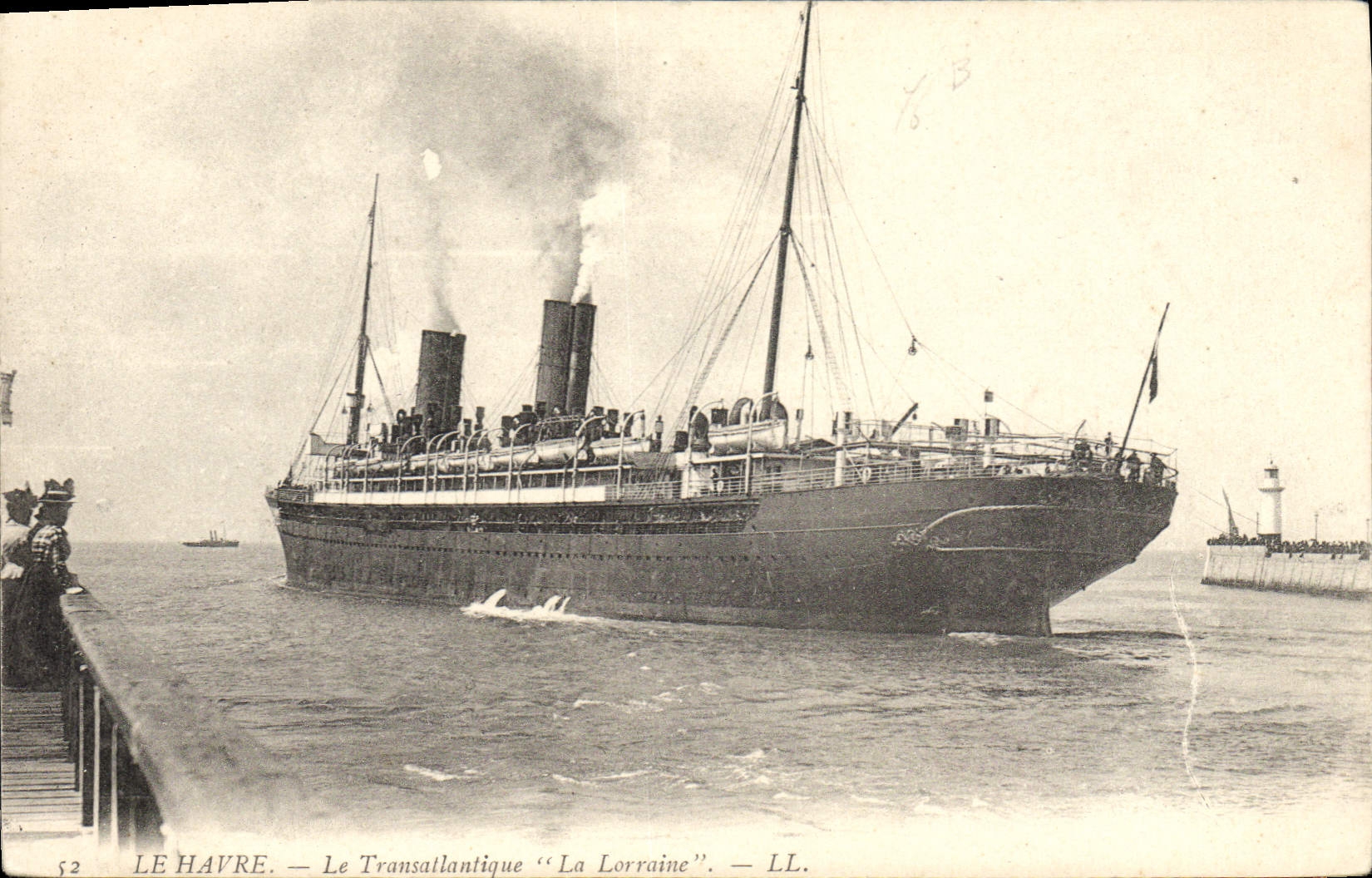 Le Havre — Le Transatlantique "La Lorraine" — LL. — N° 52