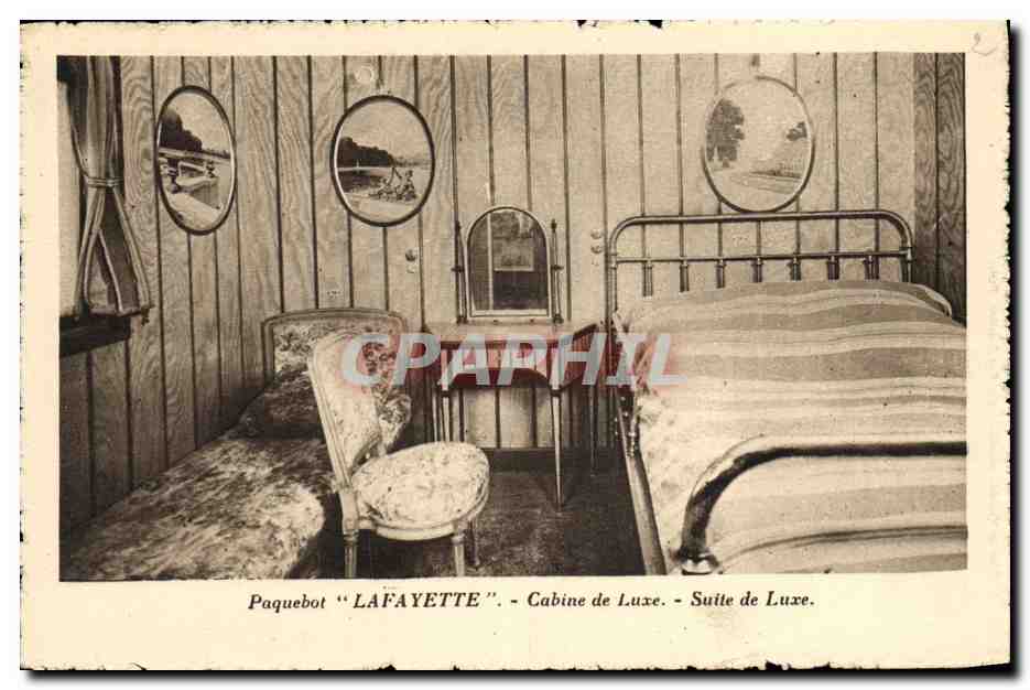Paquebot "LAFAYETTE" — Cabine de Luxe — Suite de Luxe