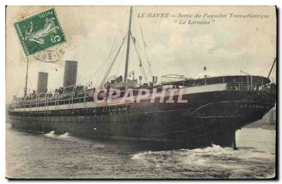 Le Havre — Sortie du Paquebot Transatlantique "La Lorraine" — Éditeur non visible
