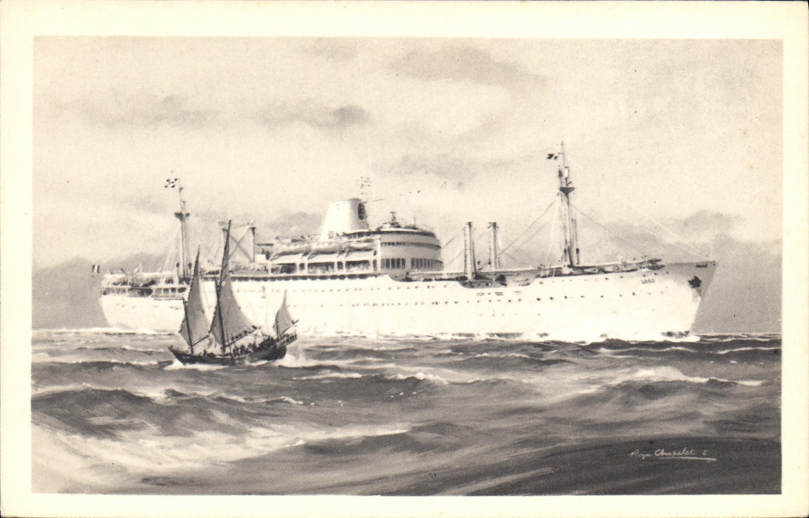 Cruiser Laos — Compagnie des Messageries Maritimes — éditeur Alépée et Cie, Paris