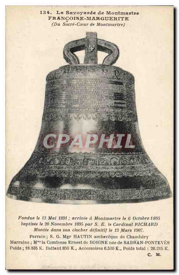 CPA Cloche la Savoyarde de Montmartre Francoise Marguerite Paris Sacre Coeur