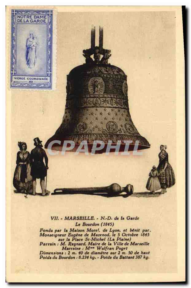 CPA Cloche Marseille ND de la Garde Le Bourdon
