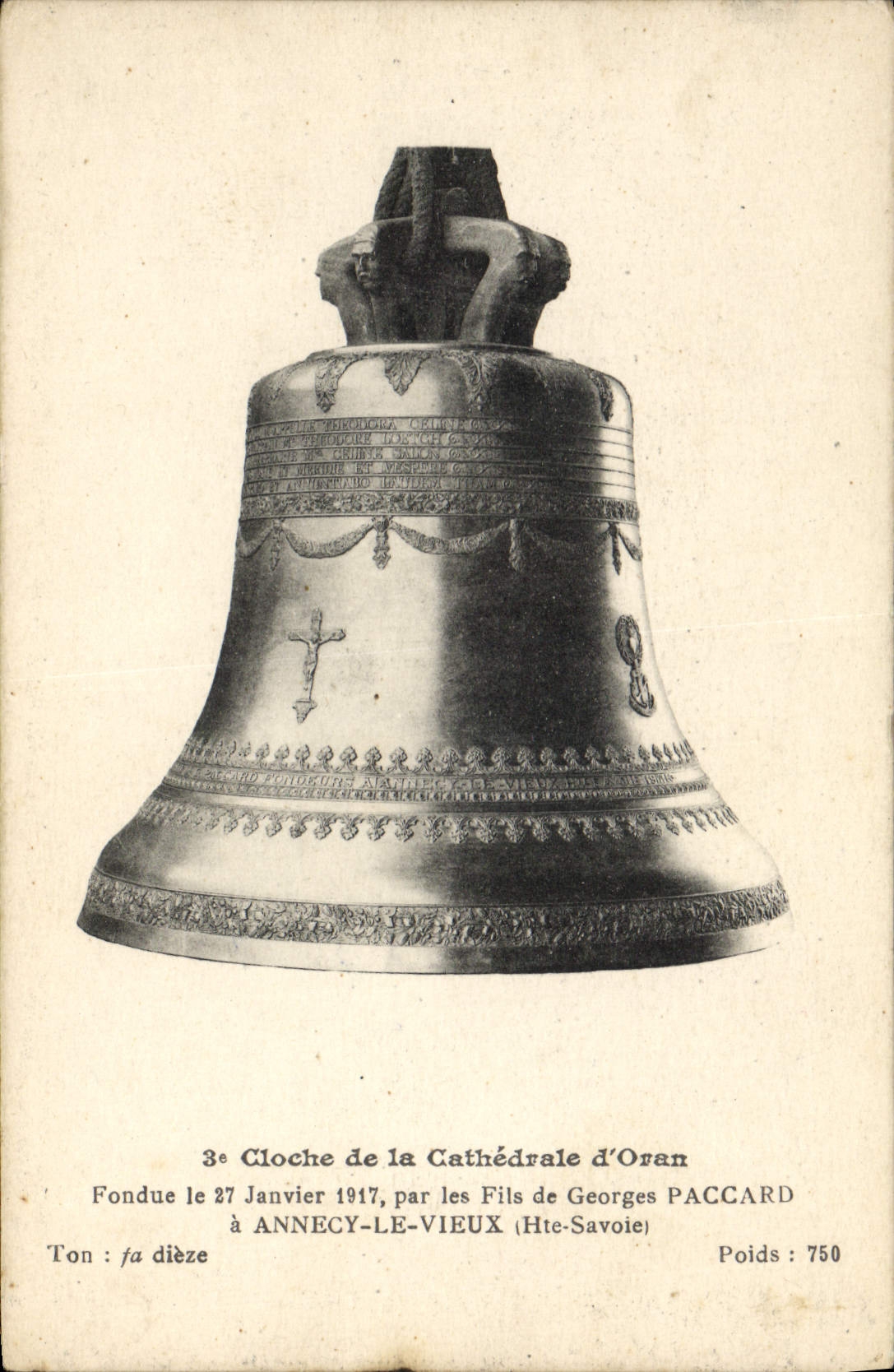 CPA Cloche de la cathedrale d'Oran Georges Paccard Annecy le Vieux 