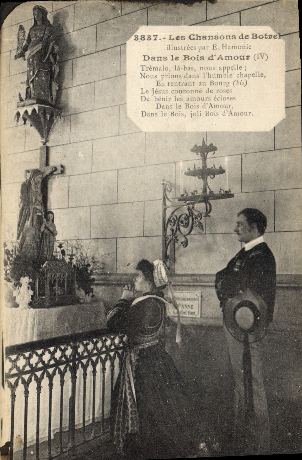 CPA Folklore Les chansons de Botrel Dans le bois d'amour 