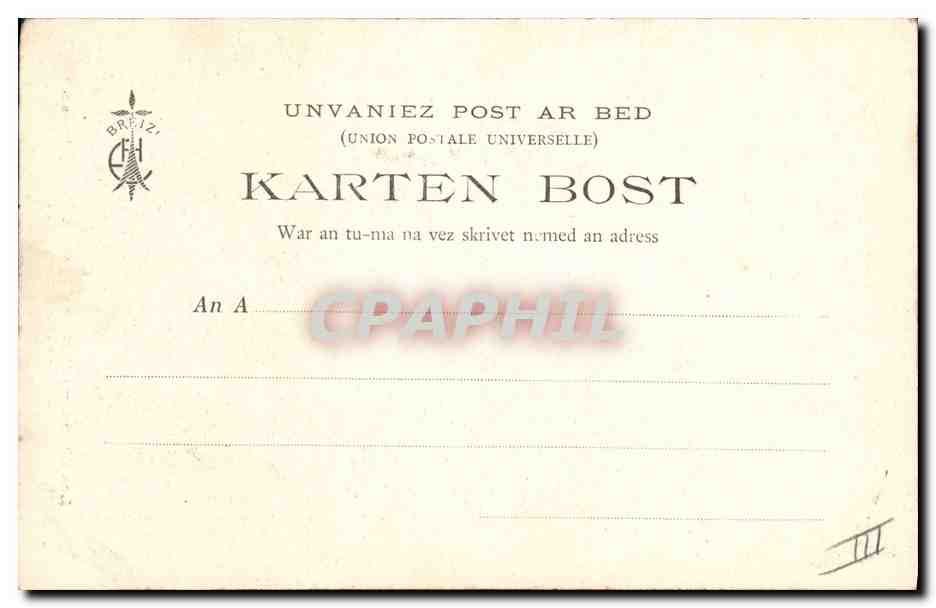 CPA Folklore Les chansons de Botrel Dors mon gas Enfant  — Verso