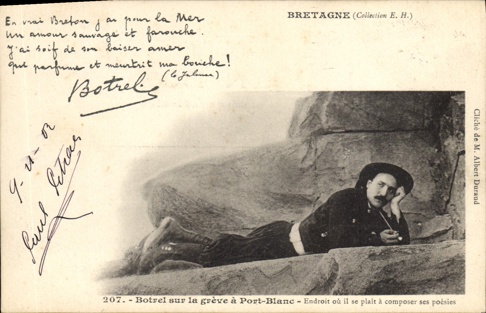 CPA Folklore Les chansons de Botrel sur la greve a Port Blanc 
