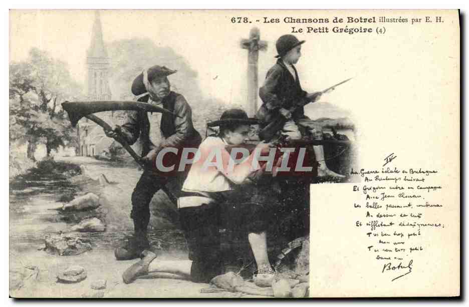 CPA Folklore Les chansons de Botrel Le Petit Gregoire 