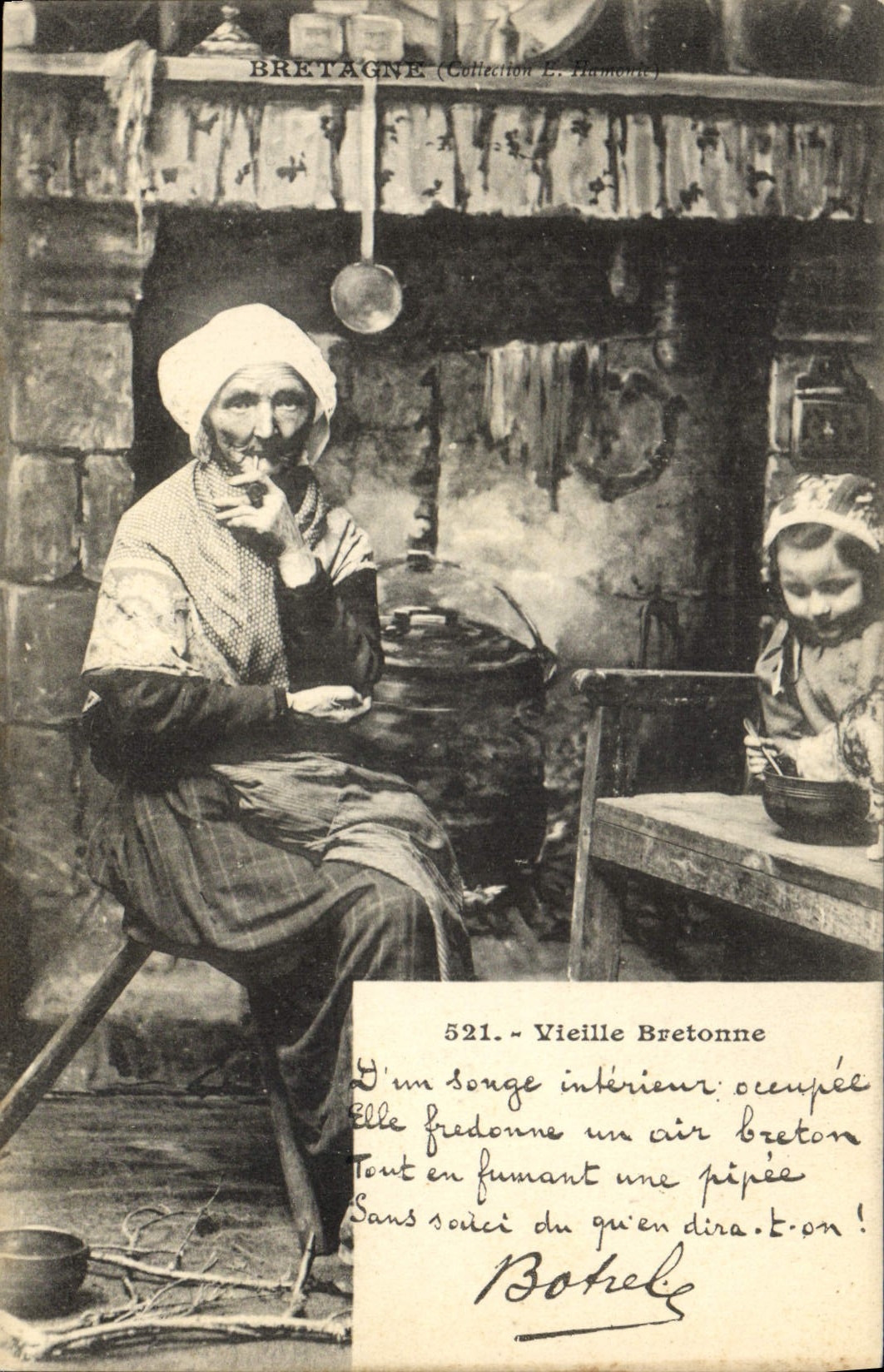 CPA Folklore Les chansons de Botrel Vieille bretonne 