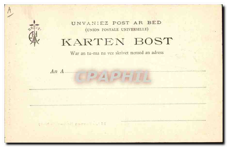 CPA Folklore Les chansons de Botrel Paysan breton Morbihan  — Verso