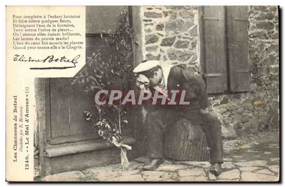 CPA Folklore Les chansons de Botrel Le mal d'amour 