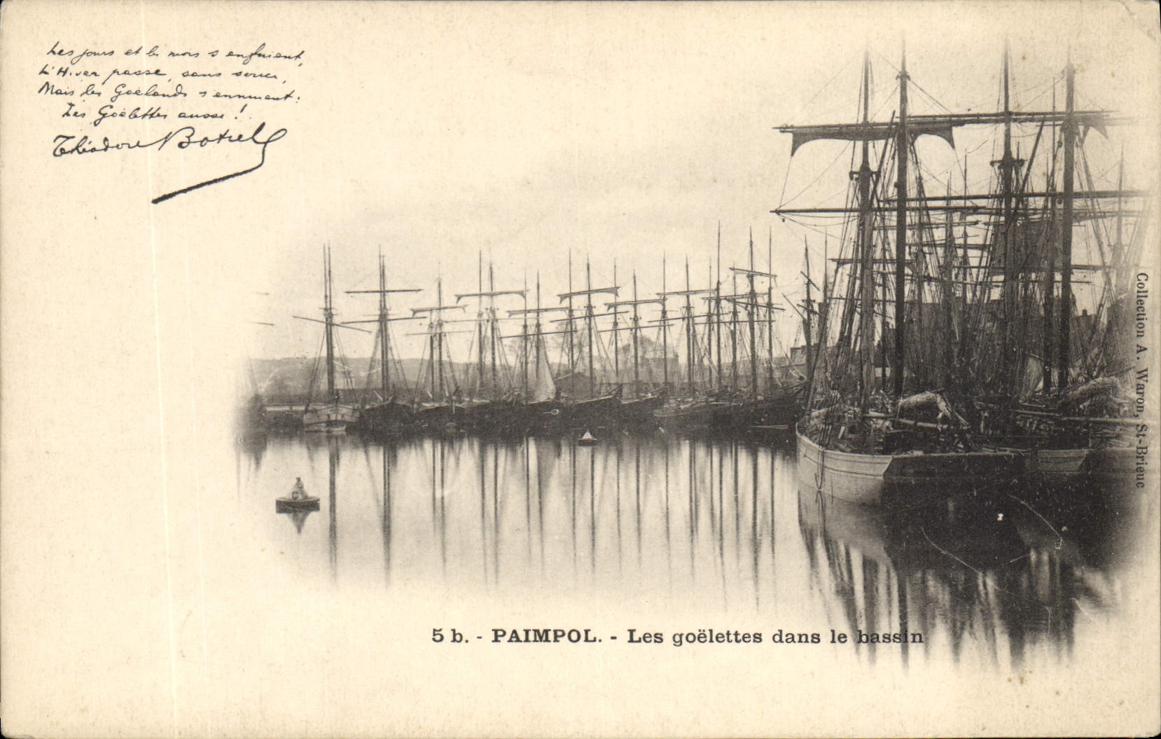 Paimpol - Les goélettes dans le bassin — Collection A. Varon St-Blanc