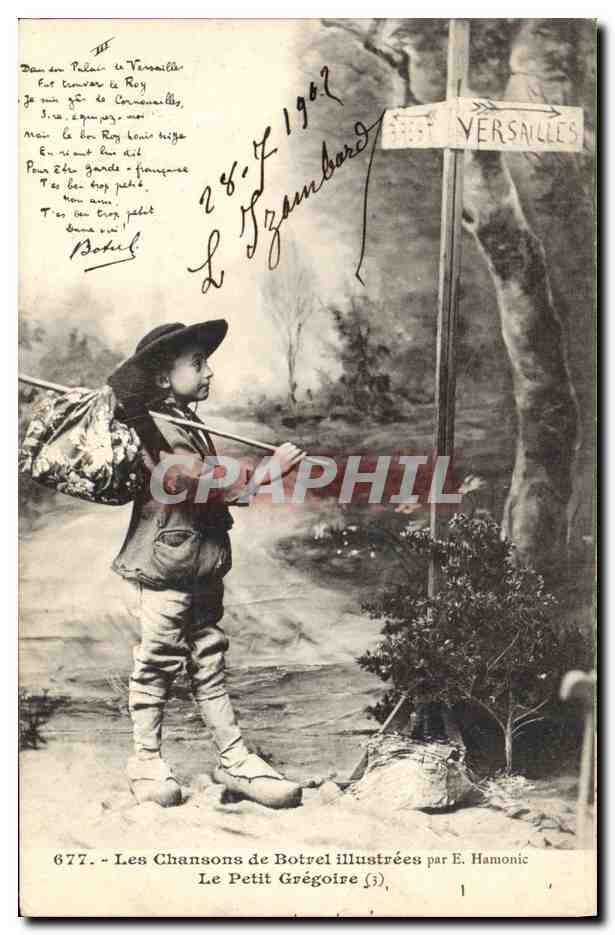 CPA Folklore Les chansons de Botrel Le petit Gregoire Versailles 