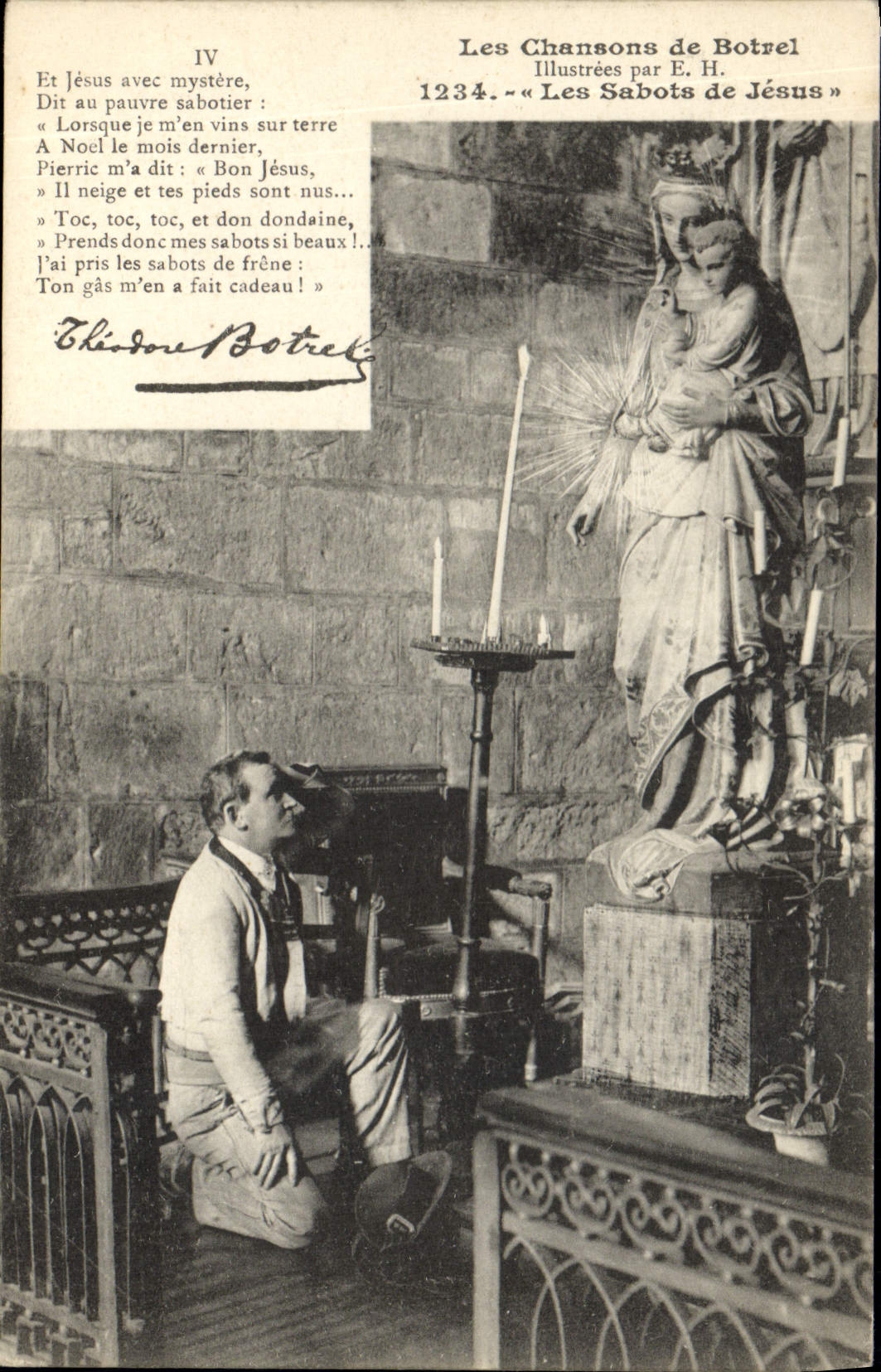 CPA Folklore Les chansons de Botrel Les sabots de Jesus 