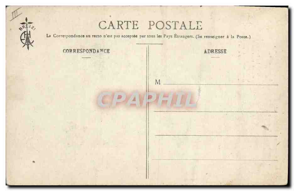 CPA Folklore Les chansons de Botrel Jesus chez les Bretons  — Verso