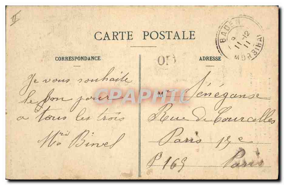 CPA Folklore Bretagne  — Verso