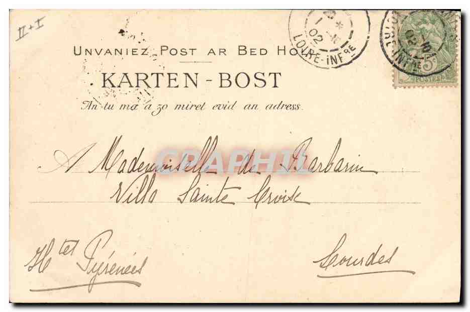 CPA Folklore Theodore Botrel  — Verso