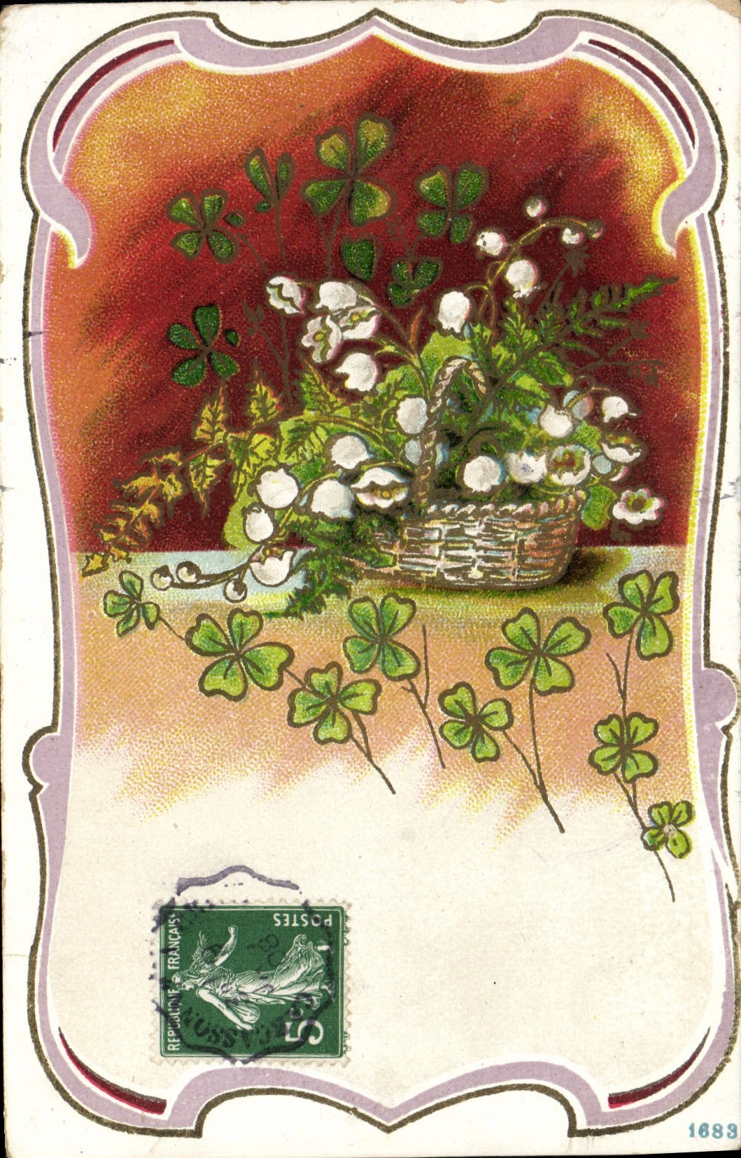 CPA Fantaisie Fleurs Muguet 