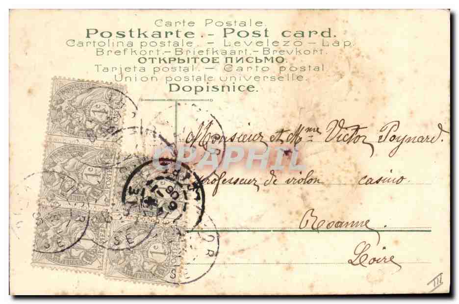 CPA Fantaisie Fleurs Enfant Trefles — Verso