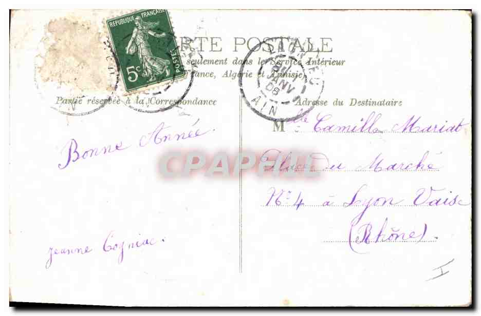 CPA Fantaisie Fleurs  — Verso