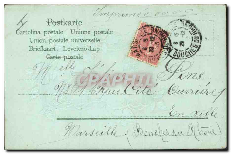 CPA Fantaisie Fleurs  — Rückseite