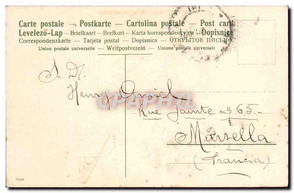 CPA Fantaisie Fleurs  — Rückseite