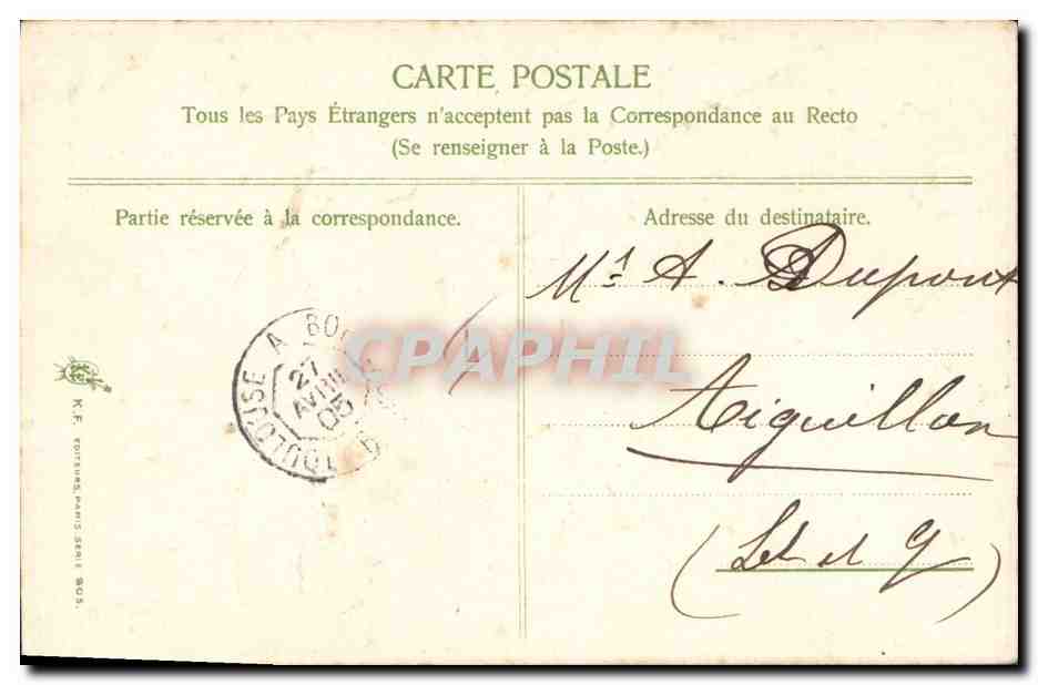 CPA Fantaisie Fleurs  — Verso