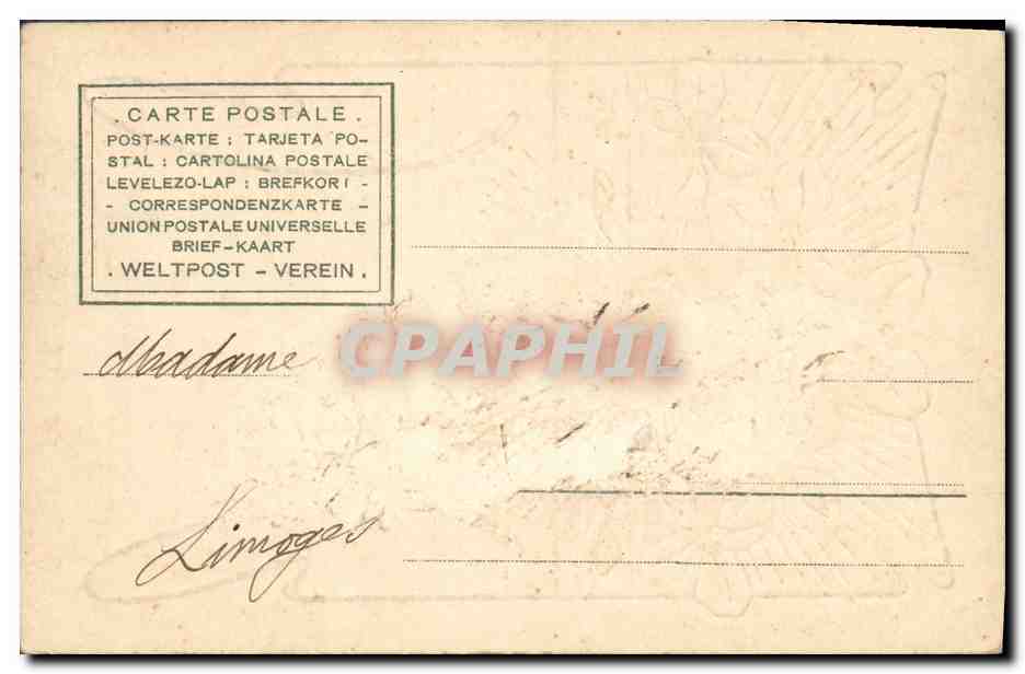 CPA Fantaisie Fleurs  — Verso