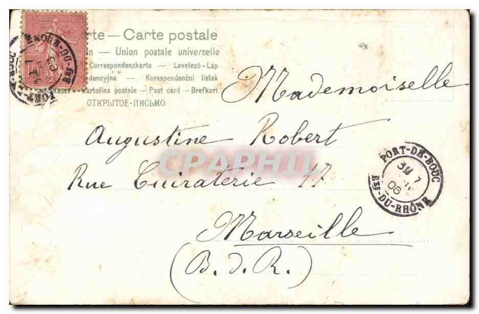 CPA Fantaisie Fleurs Oiseaux — Verso