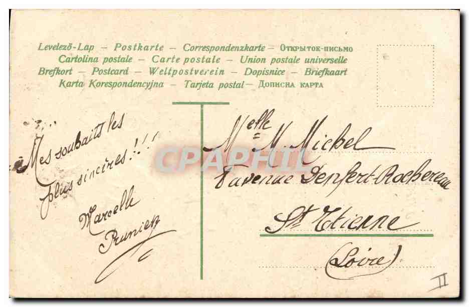 CPA Fantaisie Fleurs  — Verso