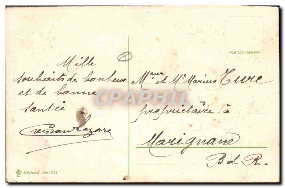 CPA Fantaisie Fleurs  — Rückseite