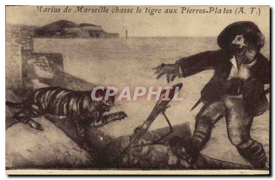 Marius de Marseille chasse le tigre aux Pierres-Plates (A. T.)