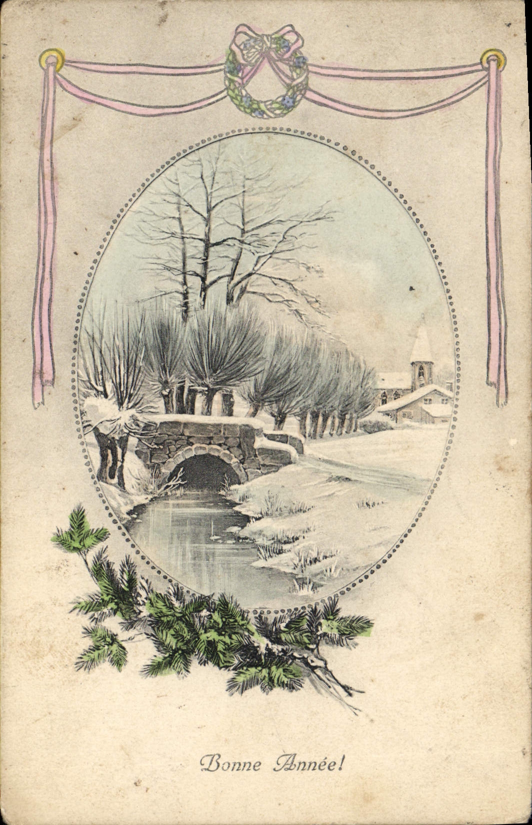 CPA Fantaisie Illustrateur Bonne annee
