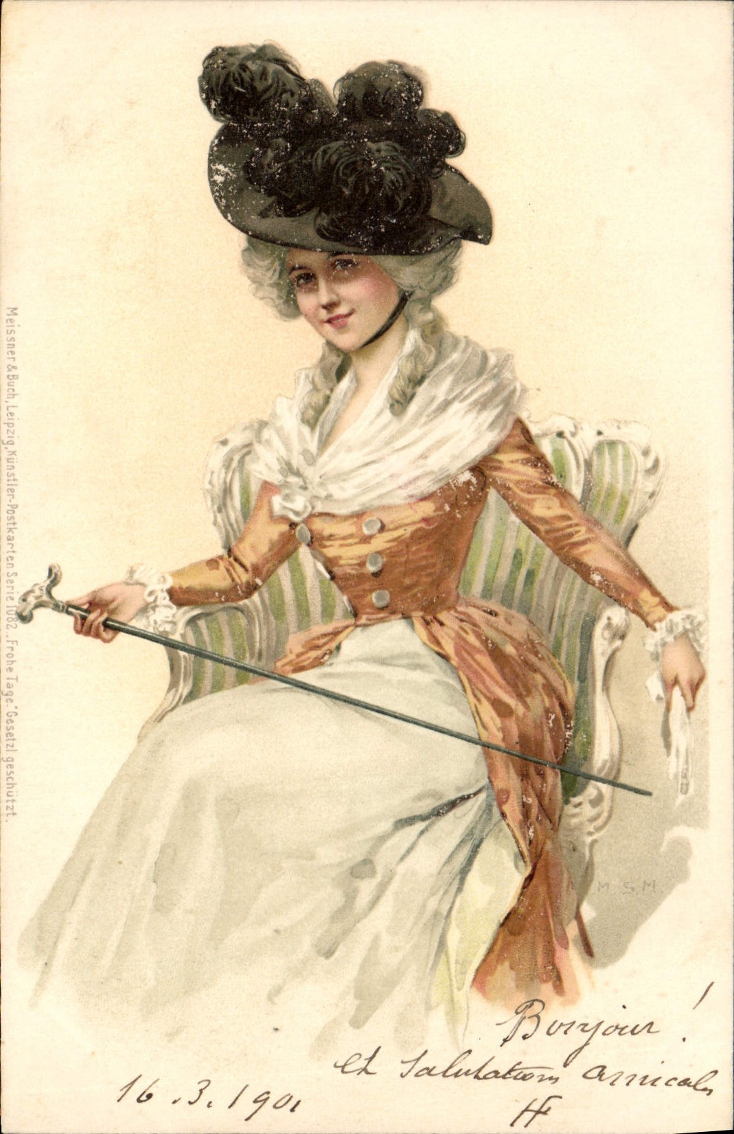 CPA Fantaisie Illustrateur Femme