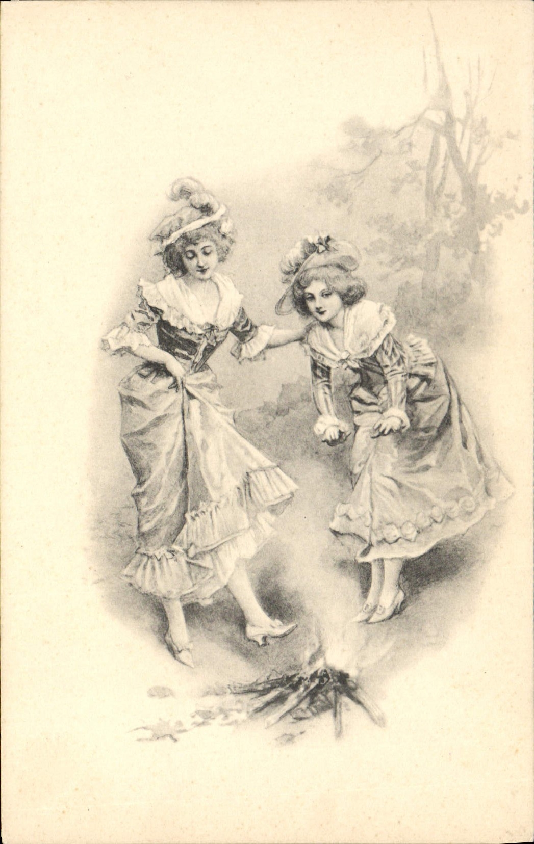 CPA Fantaisie Illustrateur Femmes